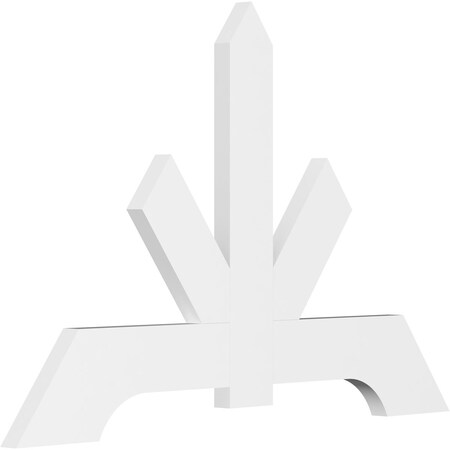 Ekena Millwork Vanguard Architectural Grade PVC Gable Bracket, 60"W x 40"H x 2"D x 6"F, 16/12 Pitch GBP060X40X0206VAN00